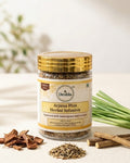 Jar of Arjuna Plus Herbal Infusion with lemongrass and licorice on a light background