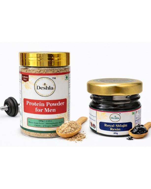 Two jars of Deshla products on a white background
