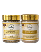 Two jars of Deshla herbal products on a white background